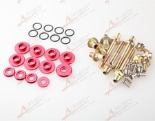 RED LOW PROFILE VALVE COVER HARDWARE KIT FOR HONDA B16 B17 B18 VTEC