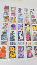 Wills Garden Flowers Cigarette Cards Complete Set 50 Litho Floral Prints 1938