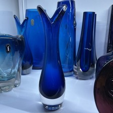 Whitefriars Blue Beak Vase