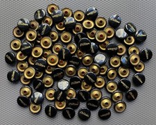 100 Newey Press Stud Fastener Tops - Black - Branded 'Stadium'