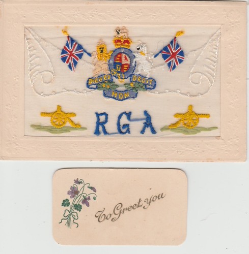 World war silk - postcard, g
