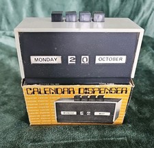 Vintage 1970s Dispenser Perpetual Desk Calendar with Box In  Working Order