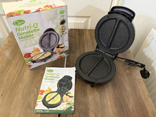 Nutri-Q 35650 Healthy Eating Dual Omelette Maker/ Non-Stick Ceramic Plates-Black