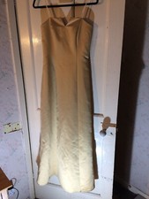 Size 8 Gold BHS Strapless Ball Gown Prom Princess/Wedding
