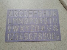 Alphabet Numbers Symbols Plastic Stencil 33mm Height