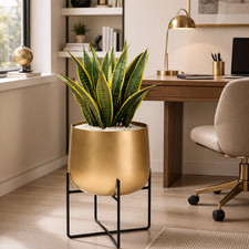 Large gold metal - gold, floor