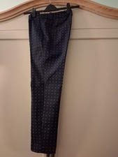 Ladies' Zara Navy/White Trousers - Size  Medium (UK 10)