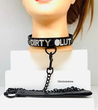 Bdsm black Custom collar lead