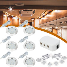 6 x 12V Interior LED Spot Lights For VW T4 T5 Camper Van Caravan Motorhome Light