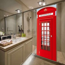 2 Pcs Door Sticker Mural