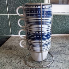 4 Sainsburys Stacking Mugs