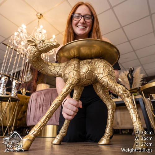 Gold giraffe quirky animal - gold,