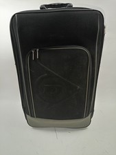 Dunlop Black Soft Shell Wheeled Suitcase Large Travel Luggage Bag Pre Owned 