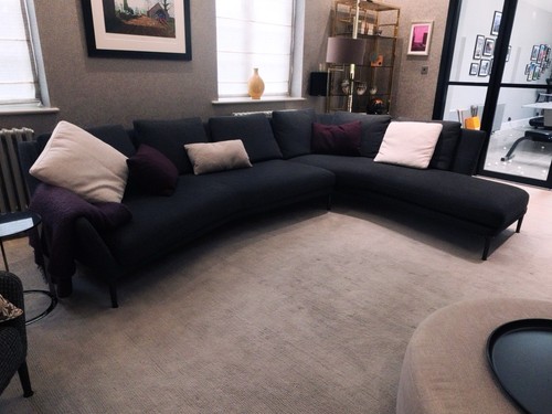 Italia grey fabric corner - italia,
