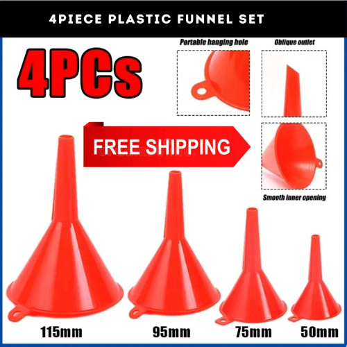 4pc funnel set plastic pouring - 4pc,