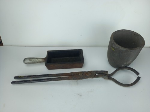 Crucible ingot mould and tong - crucible,,