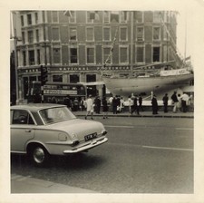 Vintage photograph - National Provincial Bank - double-decker bus