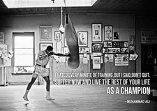 MUHAMMAD ALI CHAMPION QUOTE POSTER Boxing Gym Photo Print Art Poster A3 A4 