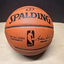 Spalding NBA Replica Game Ball Series Basketball Adam Silver Brown 28.5"
