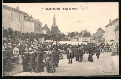 Old postcard bourbon - old,