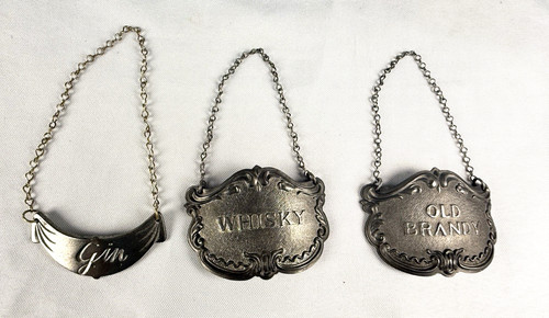 Pewter silverplate decanter - pewter, &