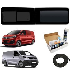 LH Opening RH Fixed Dark Tint Van Windows Adhesive Kit for Vauxhall Vivaro 2019+
