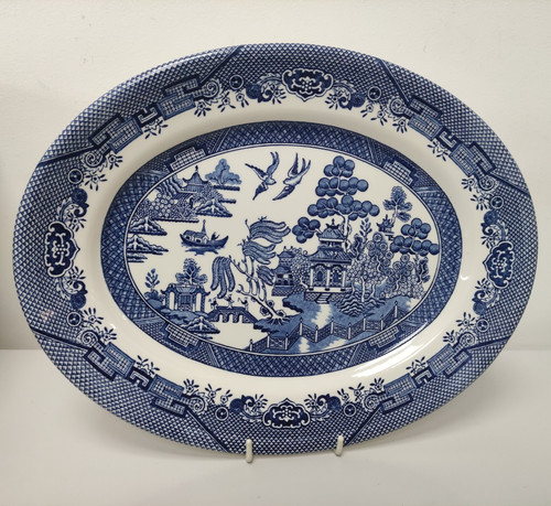 Churchill blue willow - blue, serving