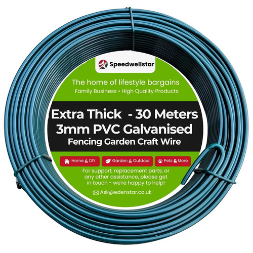 Galvanised garden wire 30mx3mm - galvanised,