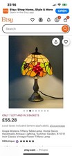 tiffany style  lamp 8 inch 
