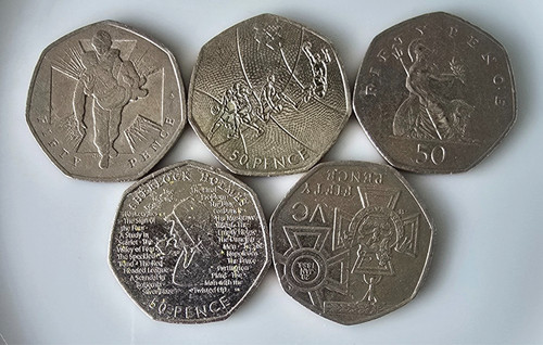 British 50p coin collection - coin,