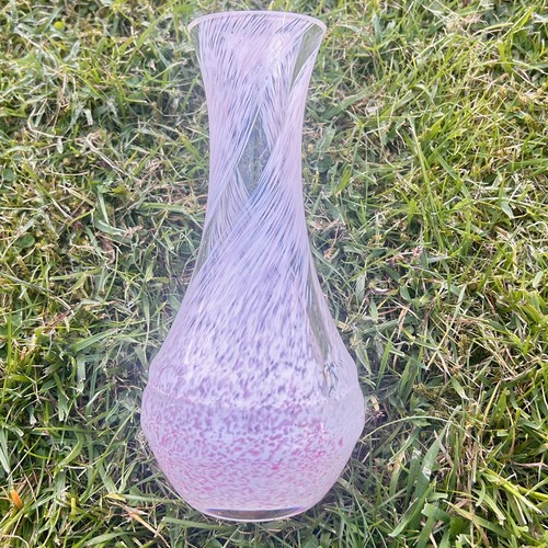 Caithness glass vase - caithness, pink