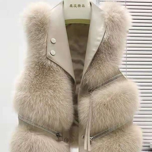 Women fashion vest faux fur - women's,