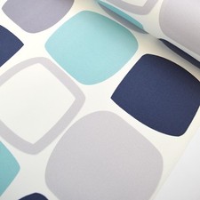 Blue Retro Wallpaper Grandeco