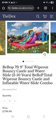 Bouncy castle and water - bouncy, slide
