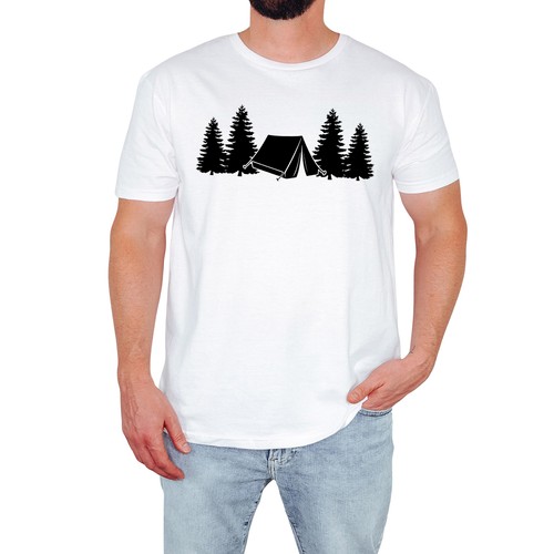 Camping tent mens shirt - tent, t-shirt