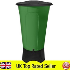 Large Water Butt, complete with stand & tap Bottle Green Waterbutt - 210L