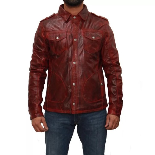 Men genuine lambskin - lambskin, leather