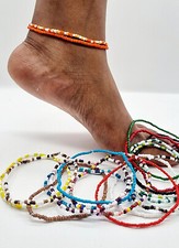 Beaded elastic ankle boho