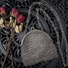 Handmade Chainmail Bag Silver