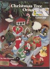 Christmas Tree Ornaments in Plastic Canvas by Sue Penrod Goose Baskets Wreath