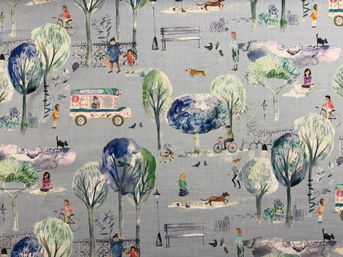 Voyage cotton fabric - fabric, park