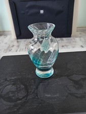 A Lovely Caithness Style Vase, With A Blue, Green Swirl.