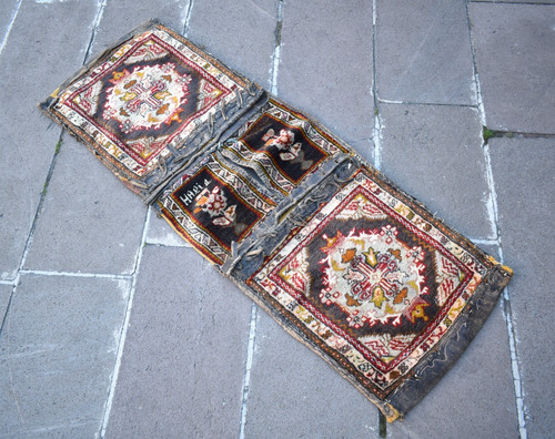 Antique turkish saddlebag rug - antique,