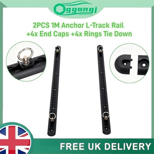 2pcs black track tie - l-track, down