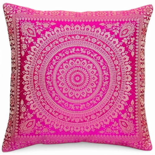 Pink indian mandala cushion - pink,