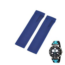 21mm Blue Rubber Strap For
