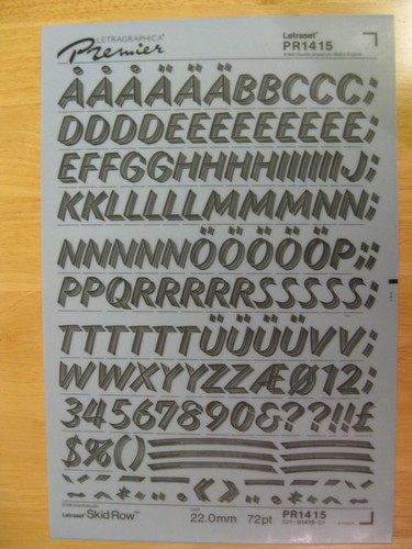 Letraset rub on black - .1, rub-on