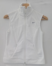 Nike Therma Fit White Fleece Gilet Body Warmer Jumper Size XS
