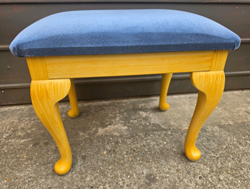 Rectangular footstool blue - rectangular,