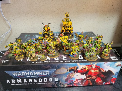Armageddon ork army painted - ork,